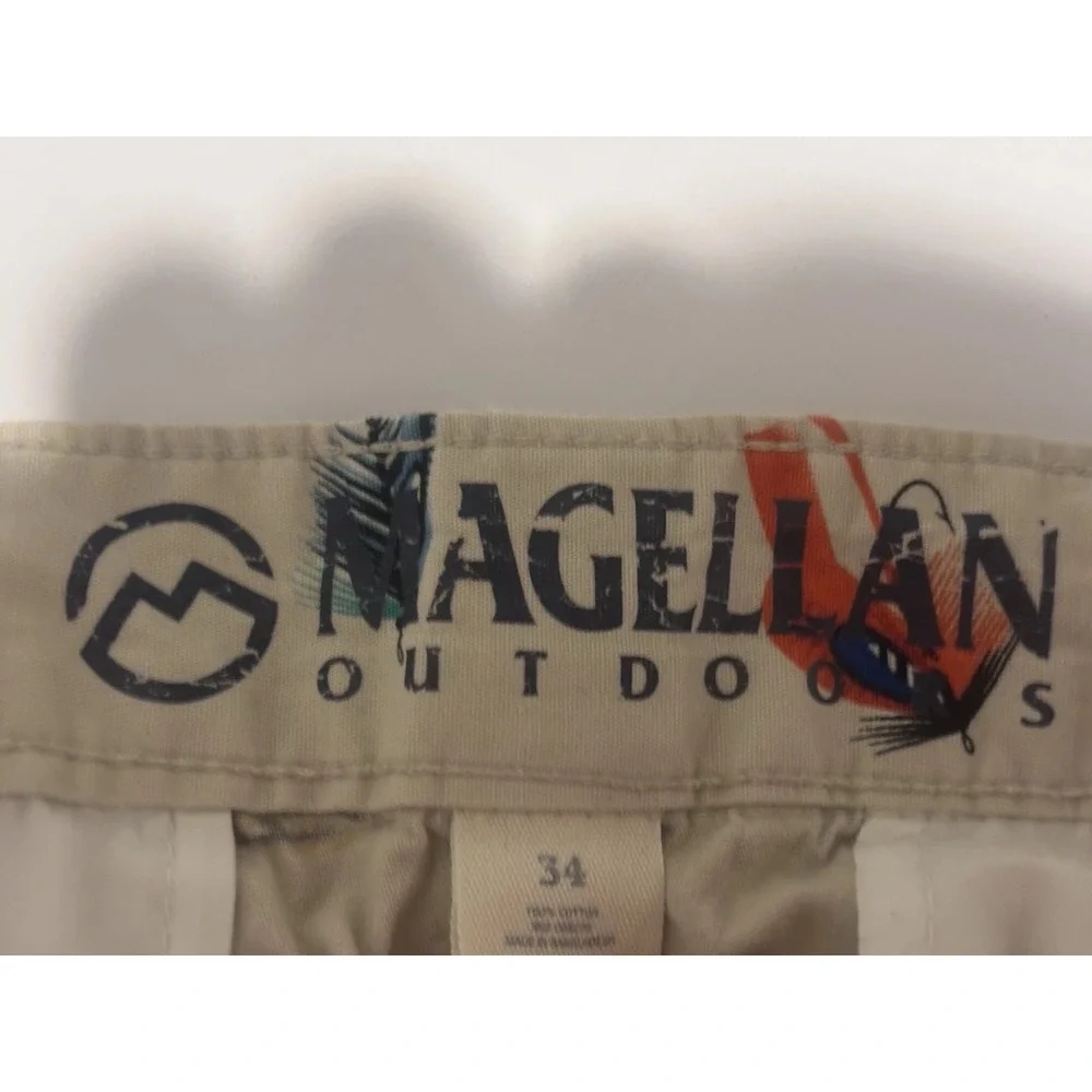 Magellan Shorts Men's Outdoor‎ Fishing Lures Hiking Chino Red Blue Size 34